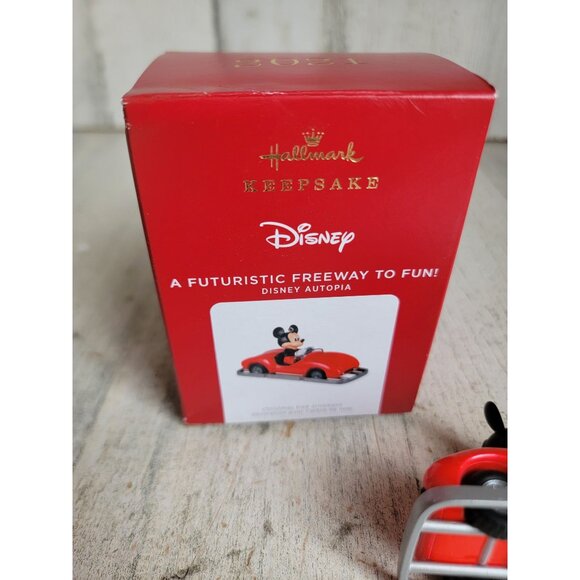 Hallmark a futuristic freeway to fun! Disney Mickey Mouse ornament Xmas - Picture 7 of 7